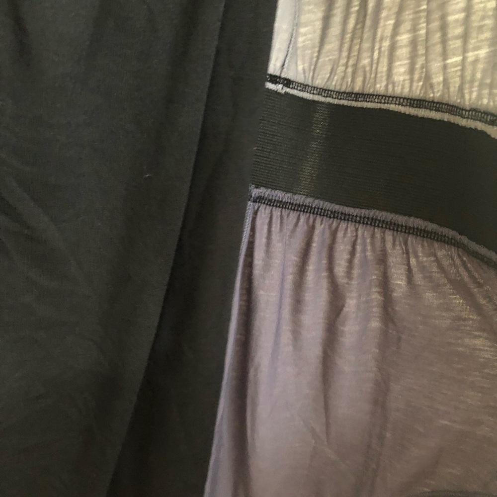AS U WISH Medium Layered Belted Dress Colorblock Black Gray Short Sleeve NWOT - Picture 9 of 16